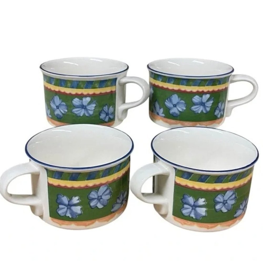 Set 4 MIKASA Seville coffee cups oven ware dessert dishes